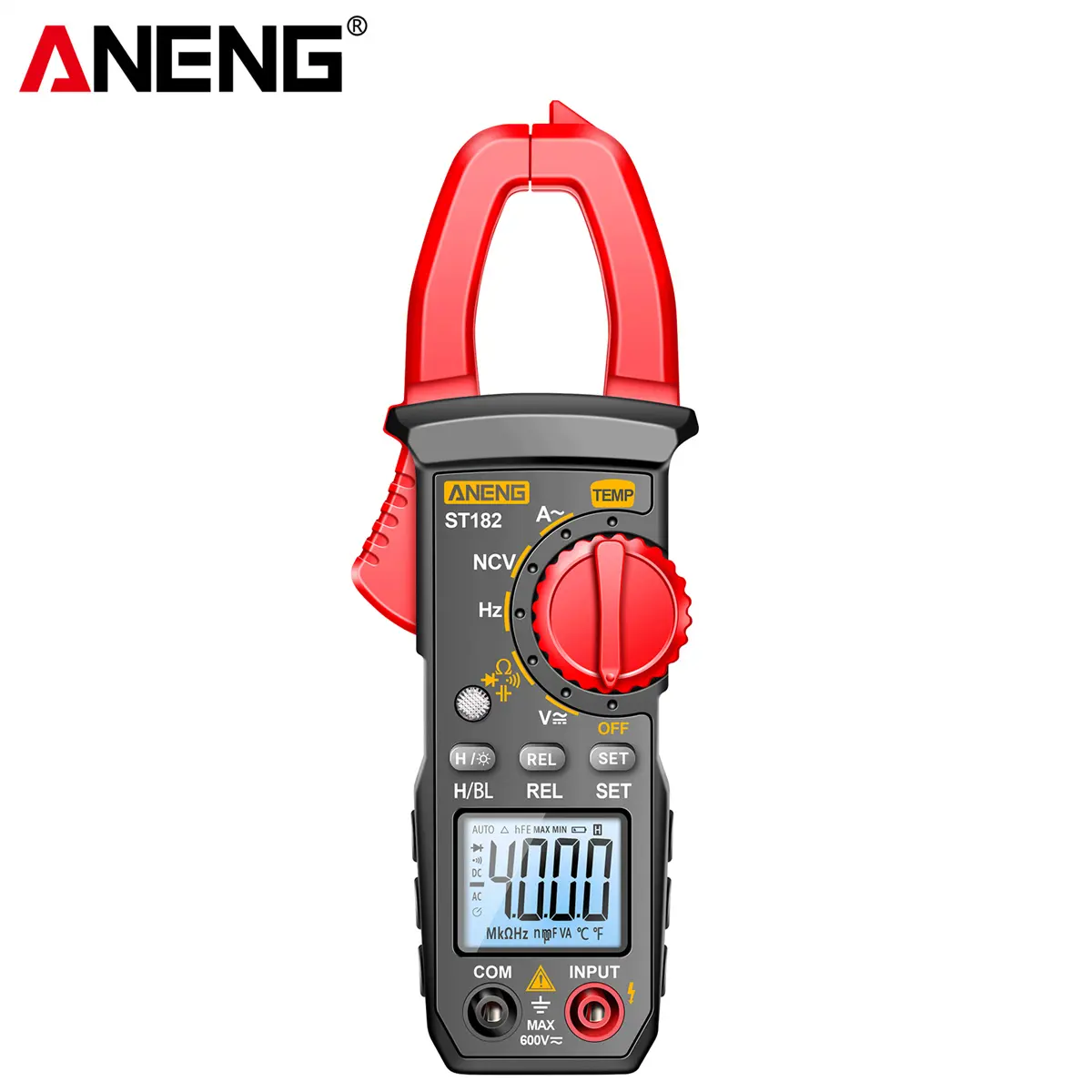 Amperímetro digital aneng st330, multímetro de corrente ac dc/ac com testador de tensão e capacitância ncv ohm