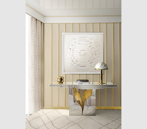 <span class=keywords><strong>Console</strong></span> de luxe <span class=keywords><strong>en</strong></span> <span class=keywords><strong>verre</strong></span> argenté de <span class=keywords><strong>haute</strong></span> qualité, Table de salon, de couloir <span class=keywords><strong>en</strong></span> or brillant, Table d'entrée pour maison, hôtel - Product Image 3