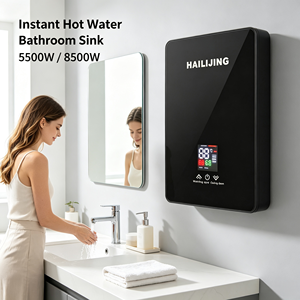 <span class=keywords><strong>Chauffe</strong></span>-<span class=keywords><strong>eau</strong></span> électrique instantané mural HAILIJING 5500W avec écran tactile, classe IPX4, vente en gros OEM - Product Image 2