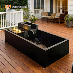 Fontaine d'eau rectangulaire personnalisable en aluminium pour décoration de jardin, vente chaude, directement de l'usine - Product Image 5