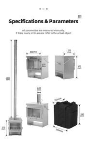 Portable Wood Burning <strong>Stove</strong> Outdoor Camping <strong>Hot</strong> <strong>Tent</strong> <strong>Stoves</strong> for Heating Cooking Barbecue With Chimney Camping Accessories - Product Image 5