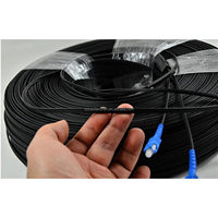 Kabel Patch Cord FTTH Outdoor GJYXCH, Konektor Cepat Super Tape SC/APC 2-Konduktor, Kabel Serat Optik yang Dapat Disesuaikan