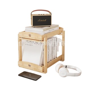 Étagère de rangement en bois, couleur bois naturel, 2 niveaux, autoportante, pour cuisine et salle de bain, pour aliments, articles divers et ustensiles de cuisine - Product Image 5