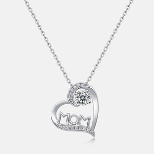 Collar de Plata de Ley 925 MuShan Luxury Jewelry, Modelo <span class=keywords><strong>Matinee</strong></span> con Moissanita de 3CT, Chapado en Platino, Ideal para Citas Románticas, con Patente MST - Product Image 4