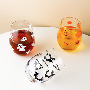 Creative Funny Halloween Stemless <strong>Red</strong> Wine Tumblers Cup Glasses Set with Decals Printing and Gift <strong>Box</strong> - Product Image 2