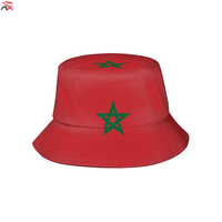 Chapeau Bob en Polyester Série Fans Événement Sportif 2026 avec Logo Personnalisé et Drapeau du Congo pour Cadeau