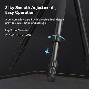 Base de Nivelación para Trípode de Video Profesional <span class=keywords><strong>SmallRig</strong></span> CT190 de 72 Pulgadas, Conversión a Monopié, para Viajes, Vlogs y Video, 8.8 - Product Image 4