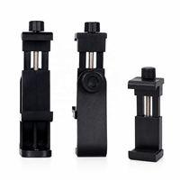 Support de téléphone réglable, pince de téléphone rotative pour trépied avec vis 1/4 pour diffusion en direct, vlogging, photographie