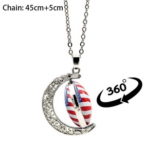 Collar con Colgante de Fútbol Mundial 2026, Colgante Giratorio de la Luna de Fútbol, Accesorio Global de Fútbol, B-3973 - Product Image 2