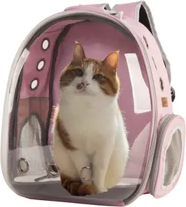 Transparent Breathable Space Capsule Pet Soft-Sided Carrier Cat Knapsack Small Dog Out Backpack