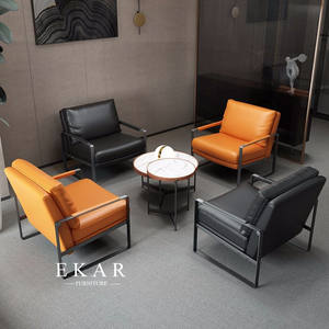 <span class=keywords><strong>Cuir</strong></span> de luxe pour hommes, <span class=keywords><strong>cuir</strong></span> artificiel avec pieds en acier inoxydable, <span class=keywords><strong>fauteuil</strong></span> - Product Image 6