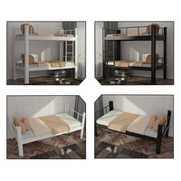 Lits superposés en acier robuste de haute qualité, modernes et durables, taille double, montage facile pour les chambres, les écoles, les appartements, les hôtels, les dortoirs