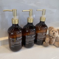 Bouteilles PET transparentes 100ml 150ml 200ml 300ml 500ml avec pulvérisateur à pompe, impression sérigraphique, couleur personnalisée, pour savon liquide, shampoing, produits capillaires