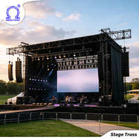Estructura de exhibición portátil personalizada para iluminación de escenarios, truss de techo de aleación de aluminio con espiga para eventos y roadshows