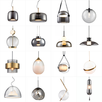 Éclairage suspendu mené intérieur de Style nordique pour le lustre moderne de lampe en verre de lampe de décoration de maison d'hôtel
