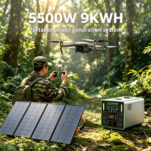 SHENHAUR 5500W 9KWh Lithium Ion Portable Power Station 220V <b>Solar</b> <b>Generator</b> for Emergency Backup Home Use Outdoor Camping Emerge - Product Image 1