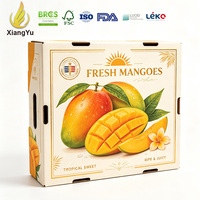 Boîte d'emballage pour mangues Xiangyu personnalisée de 2 kg, carton ondulé pour fruits avec trous de ventilation pour l'exportation de mangues fraîches de ferme