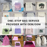 Pochette anti-poussière en toile de coton personnalisée avec cordon de serrage, sac de rangement en tissu réutilisable, OEM ODM, sac d'emballage protecteur avec logo personnalisé