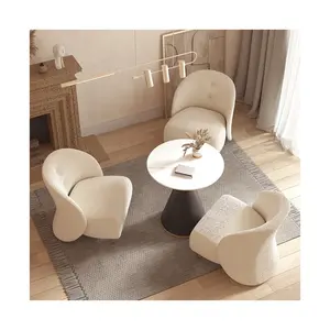 设计师风格现代休闲椅家具客厅卧室木框布艺酒店大堂桌椅