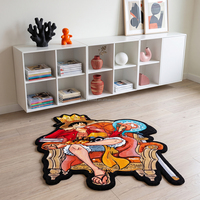 Tapis de sol personnalisé en forme d'anime, découpé sur mesure, tufté, antidérapant et lavable, pour la décoration du salon