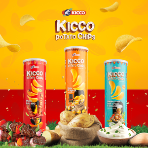 Kicco Patatas fritas Bocadillos exóticos Salty Sour Umami Sabor 100g Envase del bote - Product Image 2