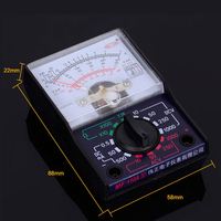Mini multimètre analogique, outil AC/DC 1000V, voltmètre 250mA, ampèremètre, résistance 1K, multimètre de tension à pointeur portatif
