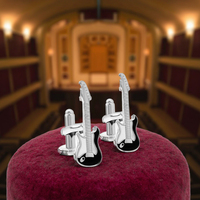 Boutons de manchette fantaisie violon en gros, accessoires de mode personnalisés pour chemise de costume d'affaires, ensemble de bijoux tendance pour mariage et smoking