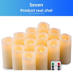 Bougie Pilier Électronique LED <span class=keywords><strong>Sans</strong></span> <span class=keywords><strong>Flamme</strong></span> Personnalisée avec Télécommande pour Usage Domestique Noël Ramadan Accès Transfrontalier - Product Image 2
