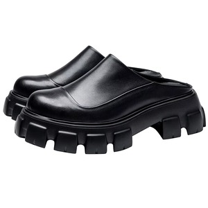 Nouvelles sandales Ziyu personnalisées à semelle épaisse en cuir, sandales en bois de cheval de haute qualité, mules souples en cuir pour femmes, chaussures en bois épaisses - Product Image 2