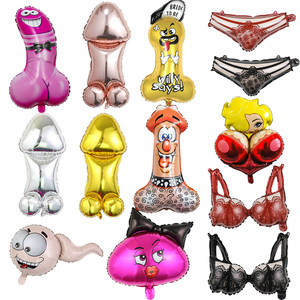 Addio al nubilato palloncini adulti san valentino difficili giocattoli per feste pene in alluminio palloncino biancheria intima palloncini <span class=keywords><strong>sesso</strong></span> gallina notte - Product Image 1