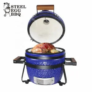 SEB / STEEL EGG BBQ 13 Zoll heiße Verkäufe blaue Farbe Mini Keramik Kamado Grill/ Barbecue Smoker Searing Backing