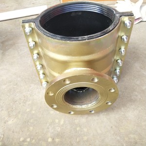 Abrazadera de reparación de tuberías tipo placa de acero con conexión de brida para uso industrial general, de acero al carbono con acabado en zinc, tamaño imperial. - Product Image 1