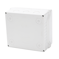 Boîte de distribution industrielle QHECO série HT à bords incurvés IP65 12 voies en ABS, prise de courant étanche 24V 32A, panneau électrique extérieur