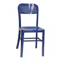 Extérieur de qualité commerciale cadres en aluminium soudés avec trous siège et arrière jardin salle de sport restaurant café salle à manger chaise simple
