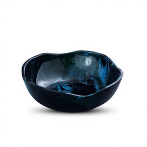 Bol à salade décoratif en résine, style floral, pour servir des aliments, vaisselle, utilisation écologique et de qualité alimentaire, bol unique. - Product Image 1