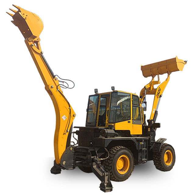 Earth-moving Machinery 4 Wheel Towable Loader Small Mini Backhoe Loader