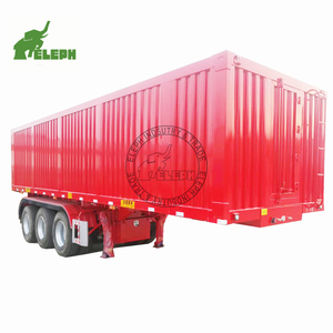 New 3 trục kèm theo hàng hóa <span class=keywords><strong>container</strong></span> khô hộp bán Trailer 60 tấn hàng hóa van bán xe tải - Product Image 1