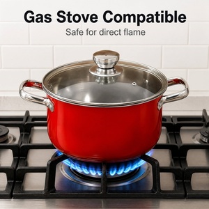 3pcs Mirror Polished Red Cookware <b>Set</b> Frying Pan Stockpot And Saucepan Stainless Steel Induction Ready Kitchen Cooking <b>Pot</b> <b>Set</b> - Product Image 6