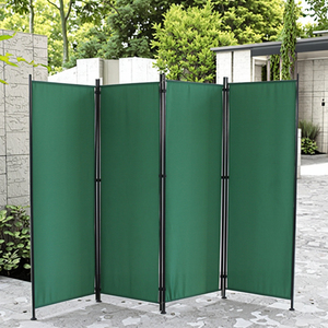 <span class=keywords><strong>Cloison</strong></span> mobile verte de style moderne à 4 panneaux avec écran en métal de style japonais et séparateur de pièce pour la maison ou le bureau - Product Image 1