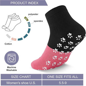 कस्टम ब्रांड लोगो हॉट सेल खेल योग सुंदर पशु पैटर्न पकड़ टखने के गैर-स्लिप पाइलेट्स नृत्य के लिए मोजे - Product Image 5