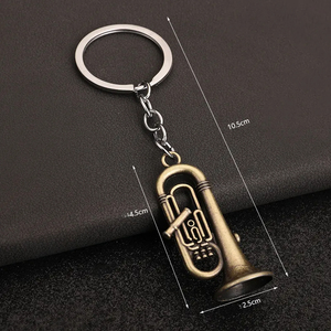 LLavero de Mini Instrumentos Musicales Vintage Creativo, Clarinete, Saxofón, Cuerno en Aleación de Zinc, Joyería de Coche, Llavero de Regalo - Product Image 4
