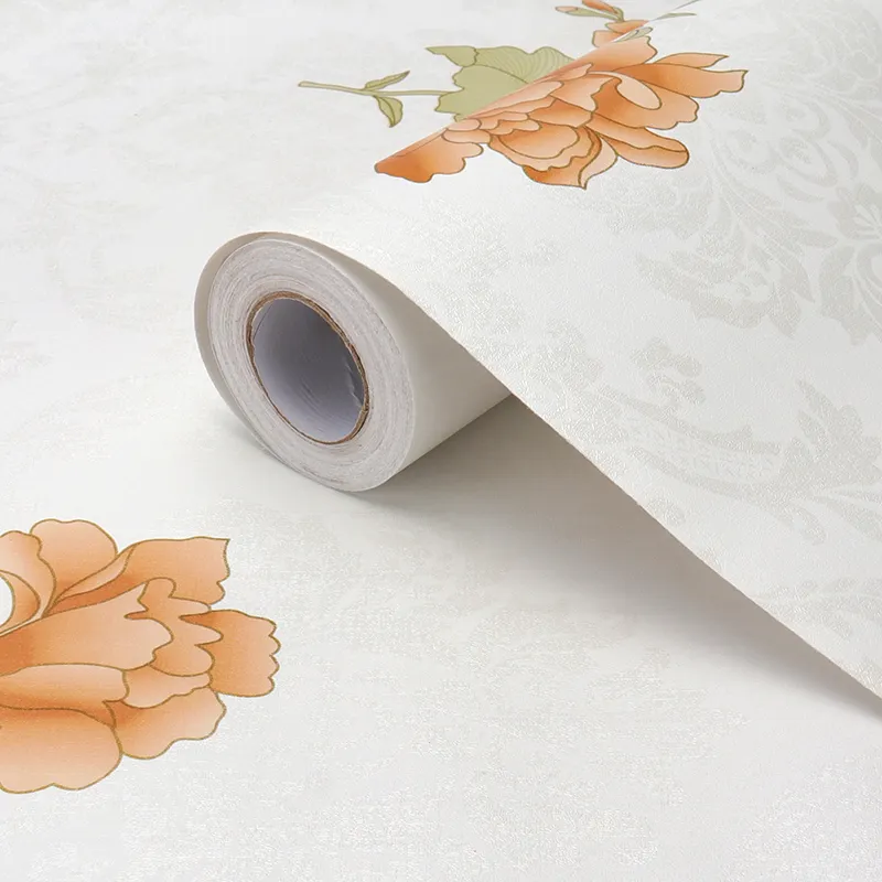 Rollos de papel de pared con revestimiento para decoración del hogar, papel tapiz de flores en relieve, el mejor precio