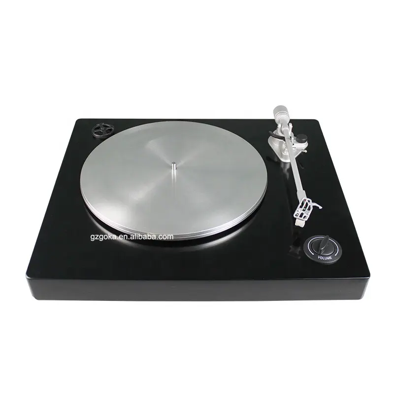 Goka unique design pure aluminum turntable vinyl records player with magnetic cartridge