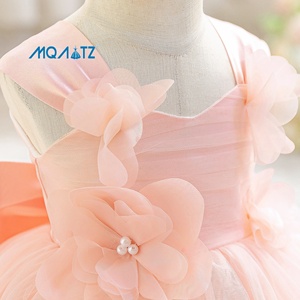 <span class=keywords><strong>Vestido</strong></span> de <span class=keywords><strong>Princesa</strong></span> con Flores para Niñas, Ideal para Fiestas de Cumpleaños, Bodas y Eventos Formales - Product Image 5