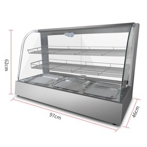 Vitrine chauffante professionnelle pour aliments, homologuée CE, pour la restauration - Product Image 2