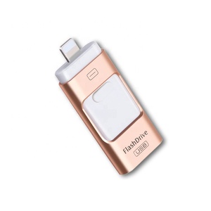 แฟลชไดรฟ์โลหะ3-in-1 USB 3.0 OTG แบบใช้แล้วทิ้งแท่งเมมโมรี่สติ๊ก2GB ถึง<span class=keywords><strong>512GB</strong></span> ใช้ได้กับ <span class=keywords><strong>iPhone</strong></span> และ Android - Product Image 2