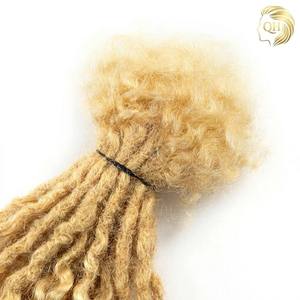 Vente Flash # Extensions de cheveux humains brésiliens Remy vierges 613, entièrement faites à la main, pour dreadlocks professionnels, avec pointes bouclées, style Goddess serré - Product Image 3