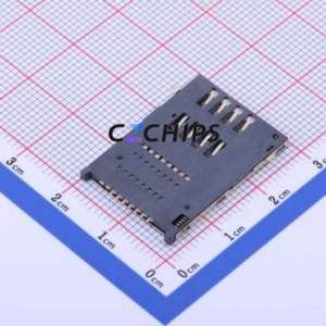 SIM-210 SIM Card Connector SMD Connector Self-Return Type Mini SIM Card Card Holder 1.85mm - Product Image 2