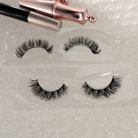 Faux cils en bande complète pour la beauté, avec boîtes personnalisées, cils naturels volumineux, courbure D, ressemblant à des extensions de cils
