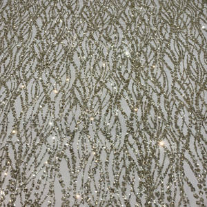 Новый дизайн, вечернее платье цвета шампанского, широкая ткань, 1 + 3 круглых отверстия, свадебное платье с блестками, кружевная ткань - Product Image 2